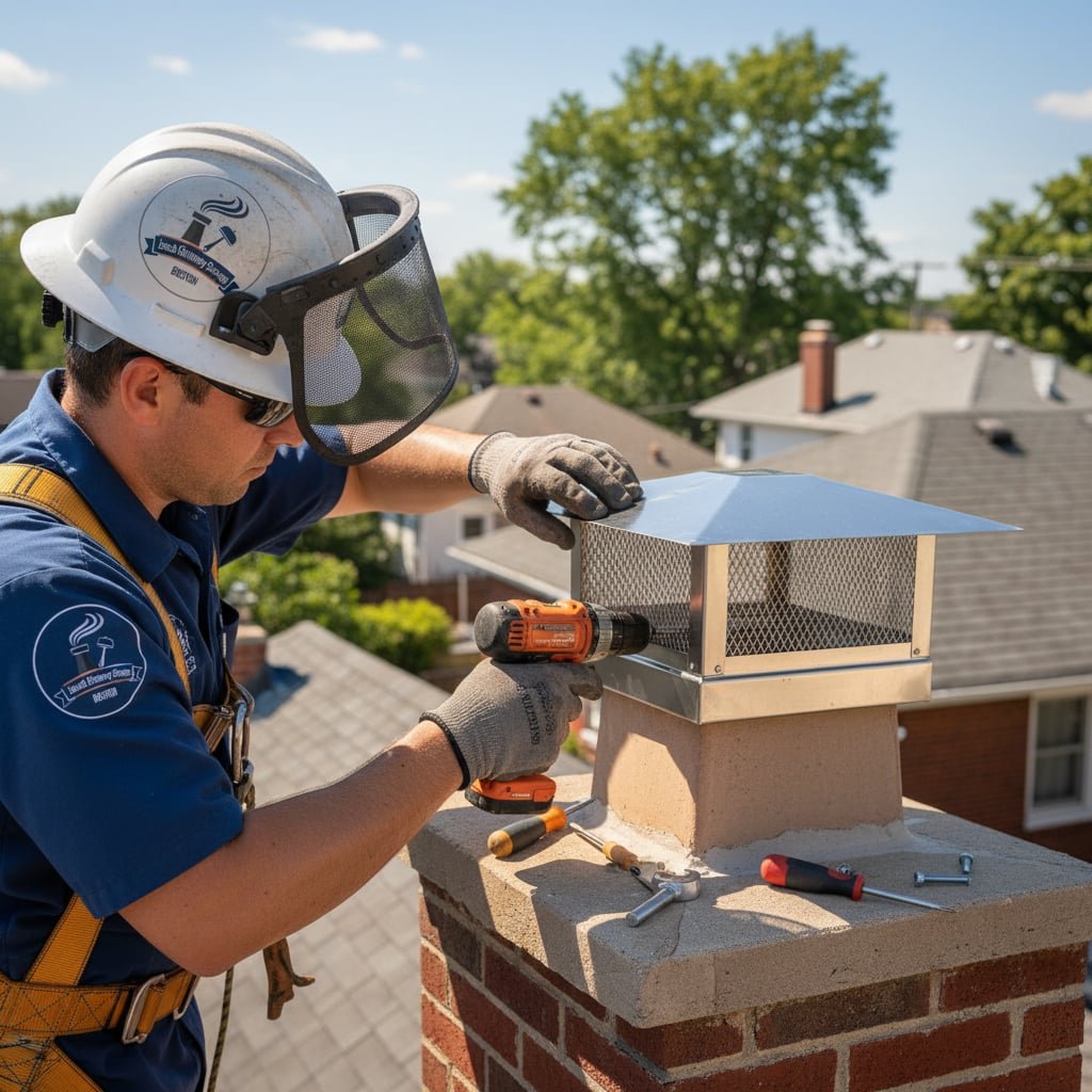 Boston Chimney Cap Installation